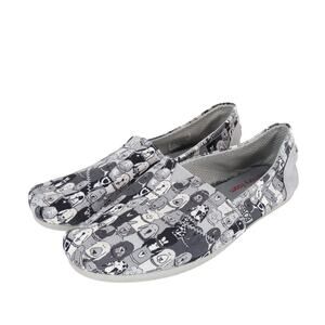 Skechers BOBS Plush Dog Wag Party Slip On Flat Grey Black Size 9